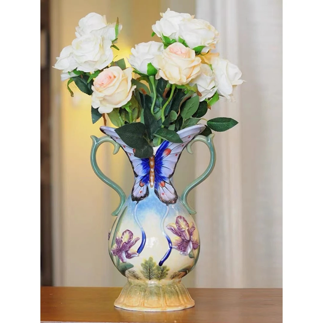 新中式陶瓷摆件客厅办公室玄关新房送礼家居装饰品