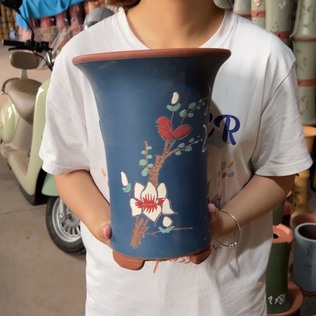 宜兴川阁紫砂花盆单个