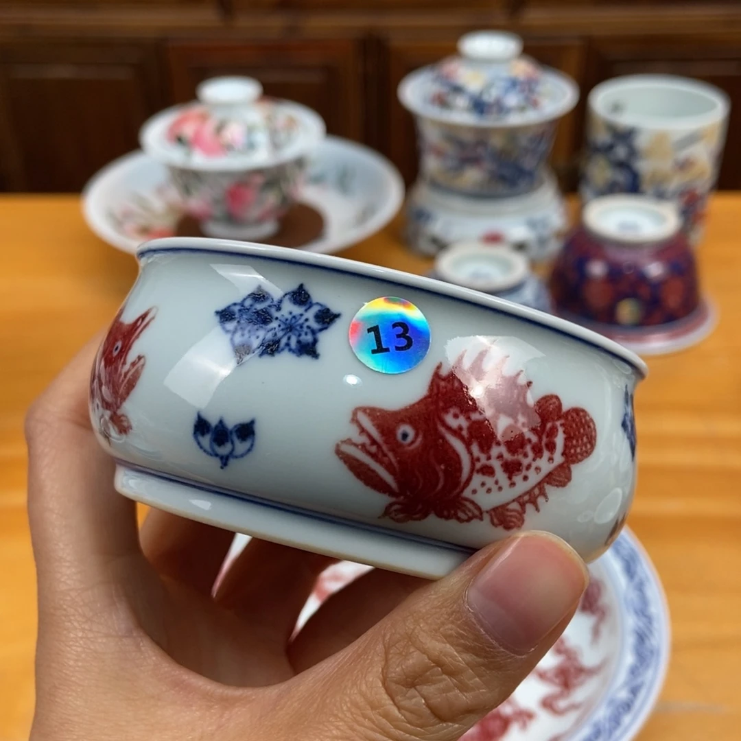 手绘现代茶具非古董