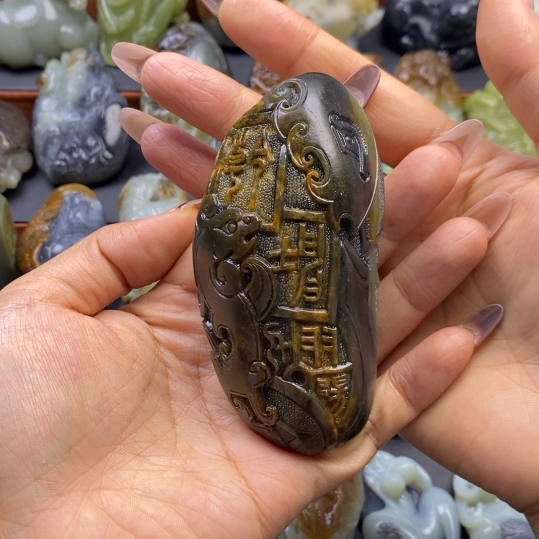 和田玉未镶嵌挂件