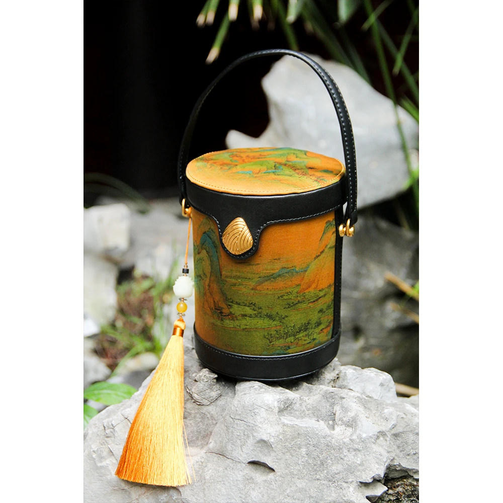 【江山图】中式复古流苏国风手提包