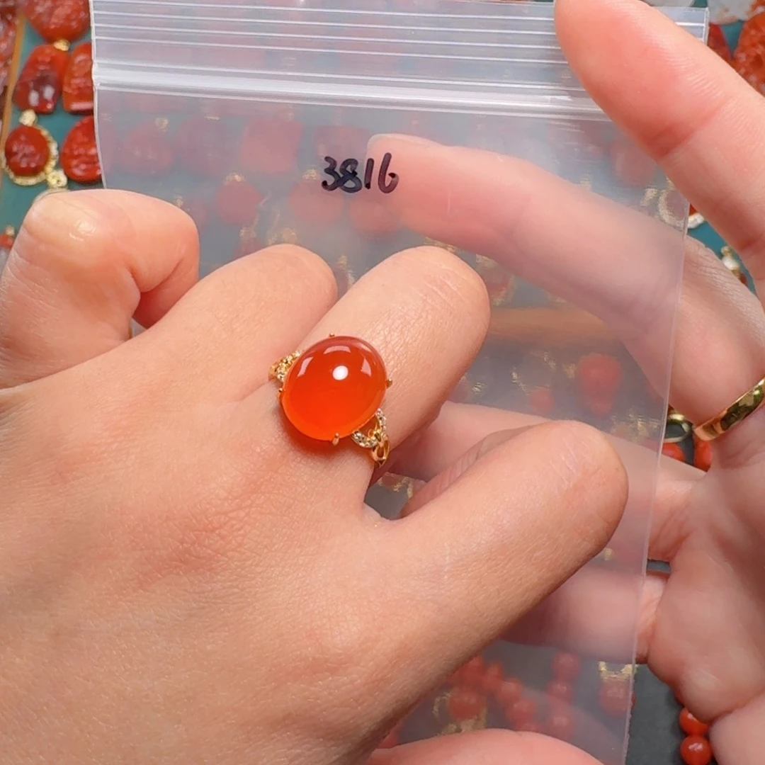 南红玛瑙南红银S925镶嵌