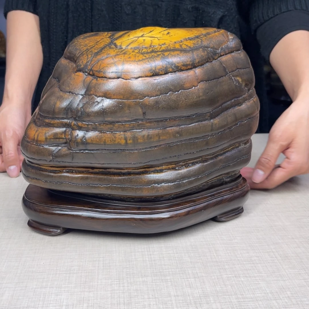 石材广西大化彩玉石配底座