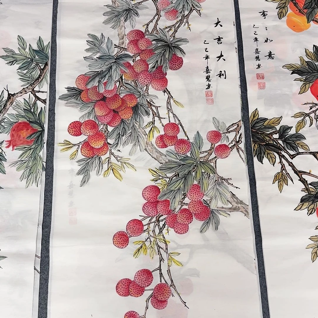国画三尺尺寸50X100纯手绘作品