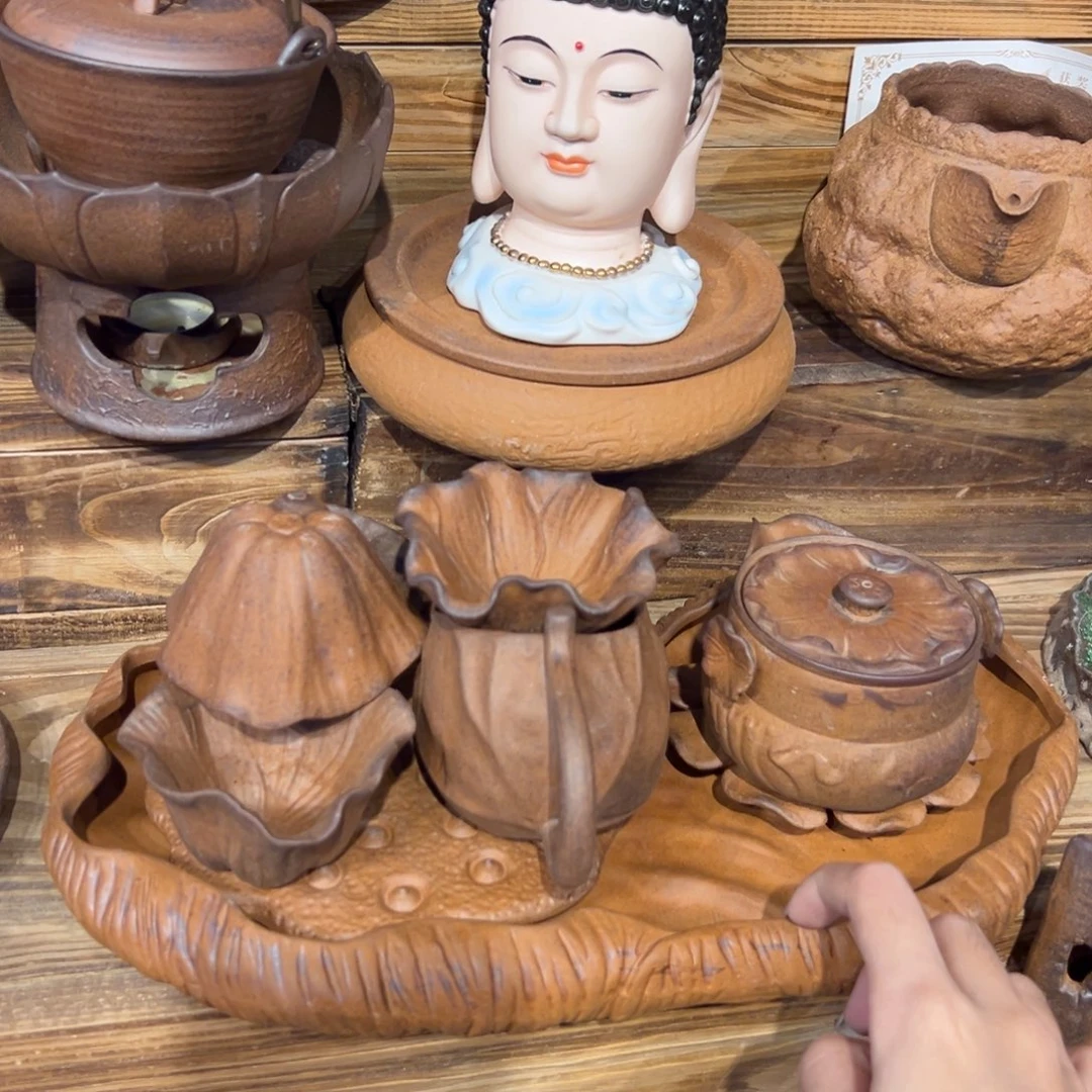 裸烧老岩泥原矿茶具