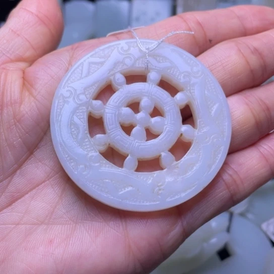 吊坠(不含链)未镶嵌和田玉金**草