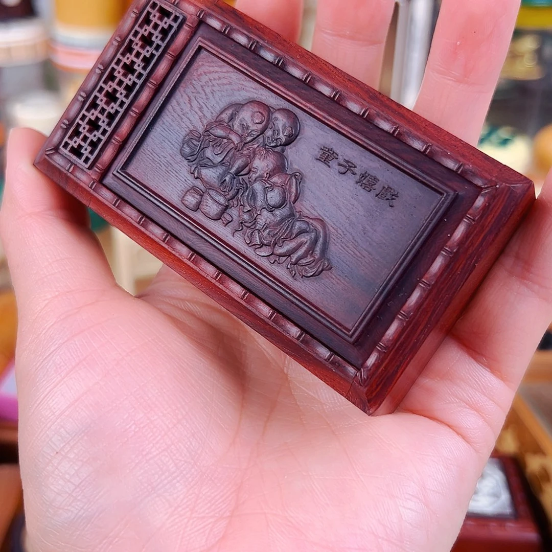 筒子嬉戏图竹林金钟盒