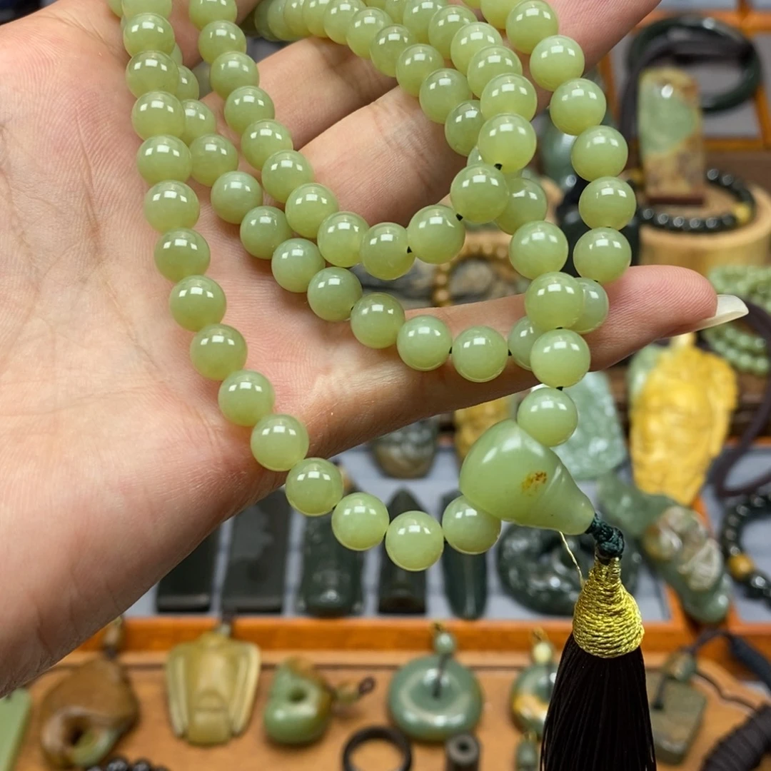 项链未镶嵌岫岩河磨玉（透闪石质玉）