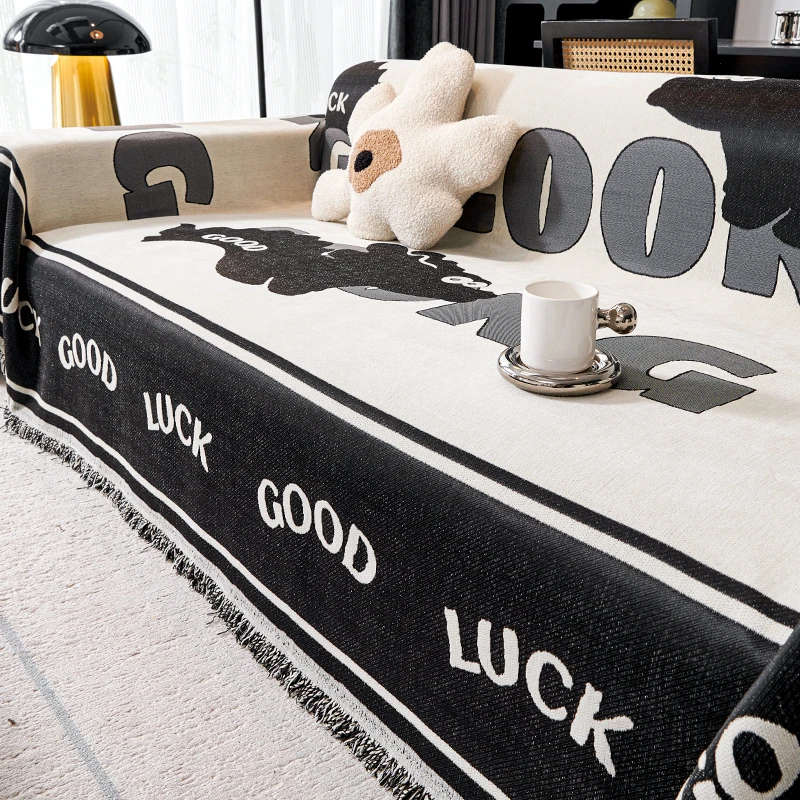 轻奢高级感一片式沙发盖布四季通用防滑防猫抓沙发套罩防尘沙发垫