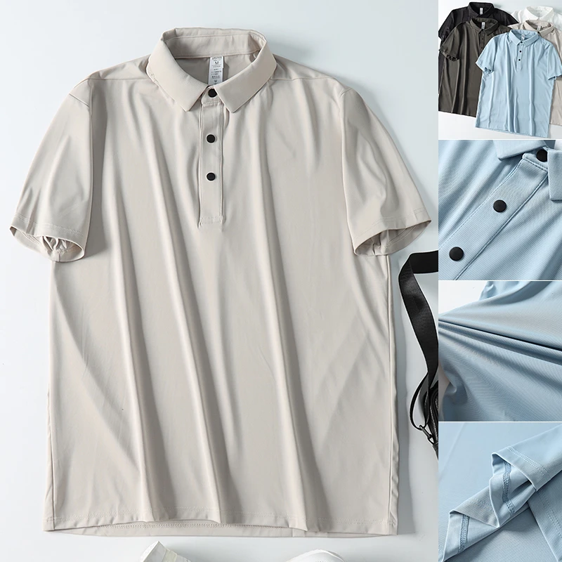 全天候舒适 微孔透气排汗高弹夏季男高尔夫运动休闲短袖POLO衫T恤