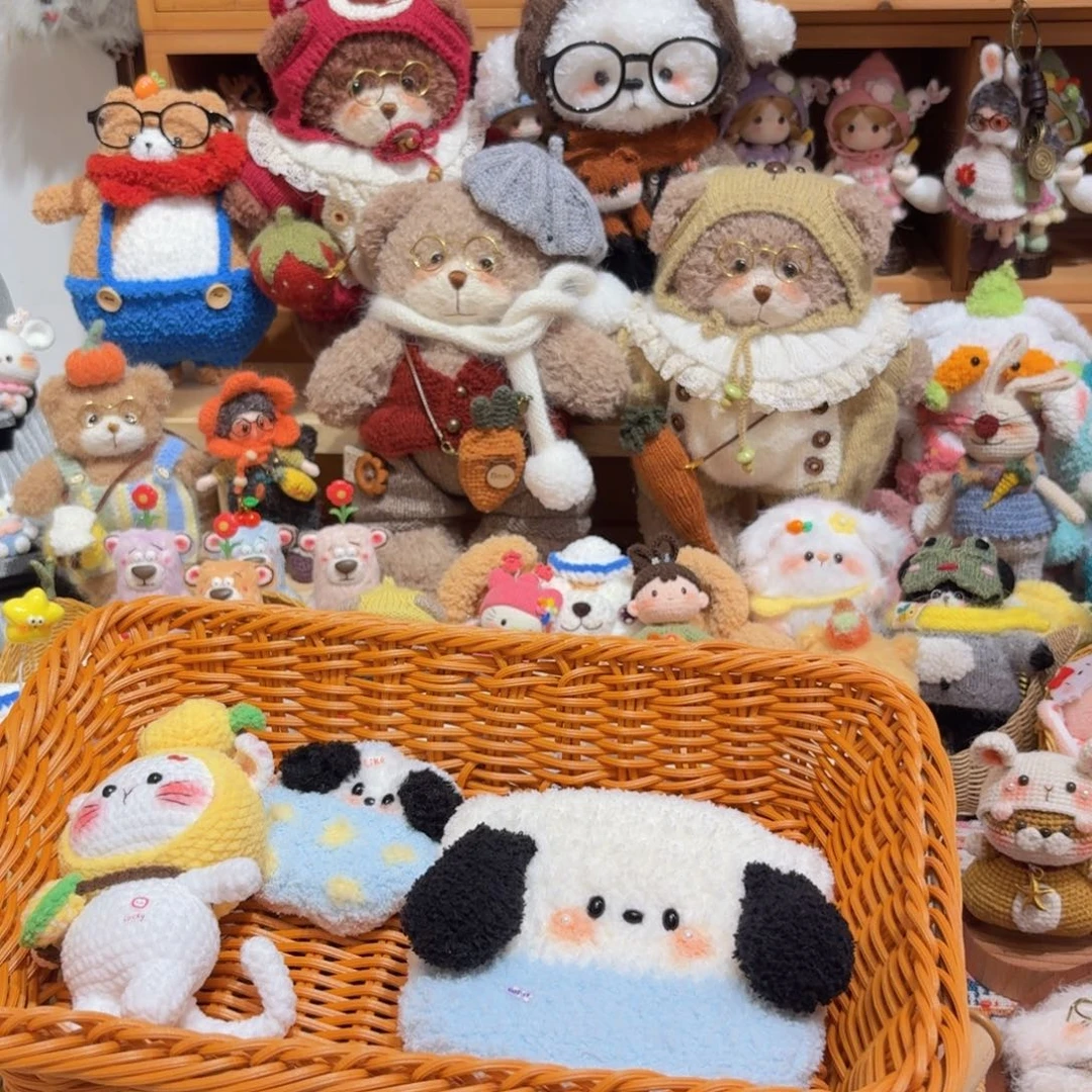 针织品猫咪摆件 帕恰挂件