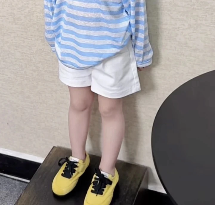 Muniu·儿童夏季新款百搭软牛仔白色短裤