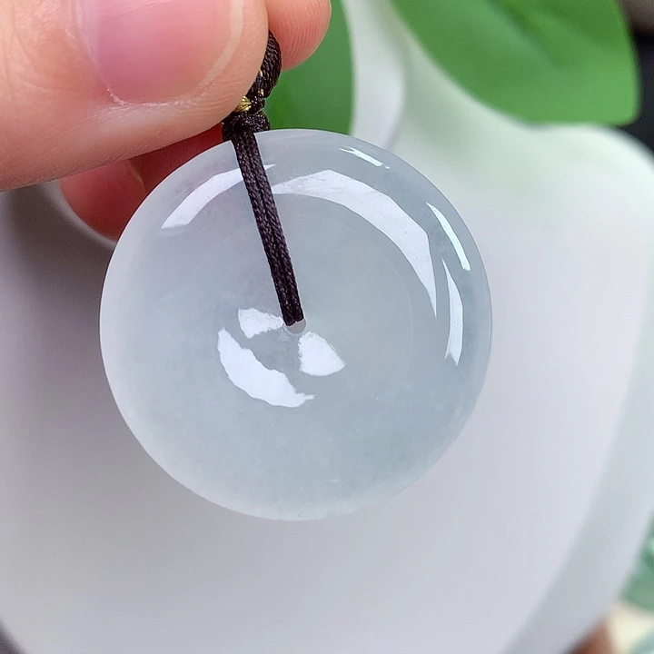 翡翠未镶嵌颈饰平安扣 31.3-5.8mm