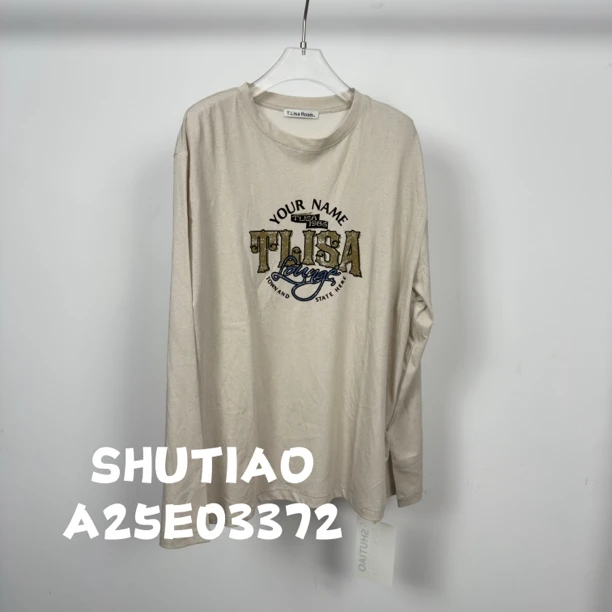 【SHUTIAO】2025夏季：新款小众设计款T恤A25E03372