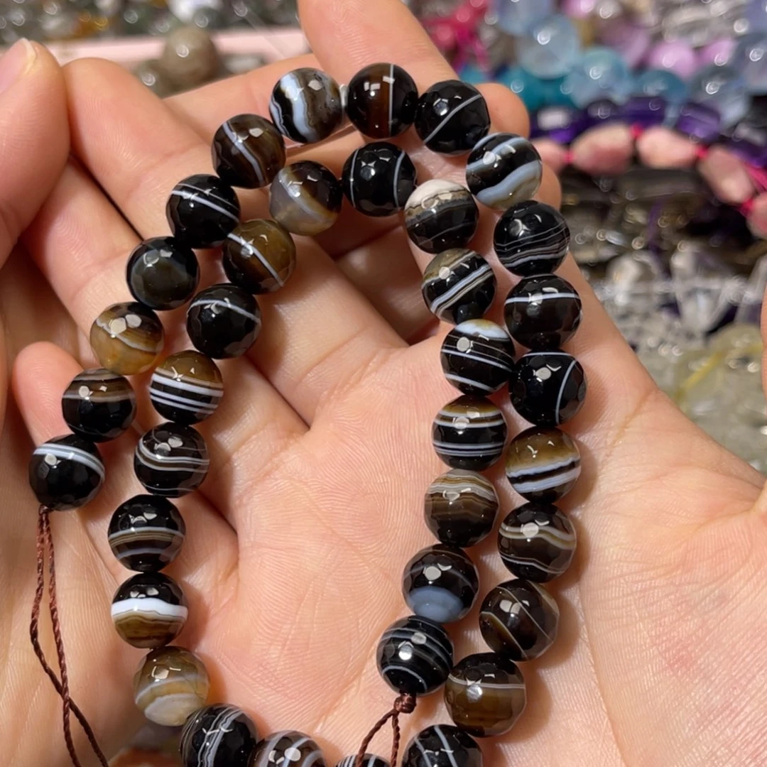 玛瑙/玉髓散珠缠丝玛瑙卡10