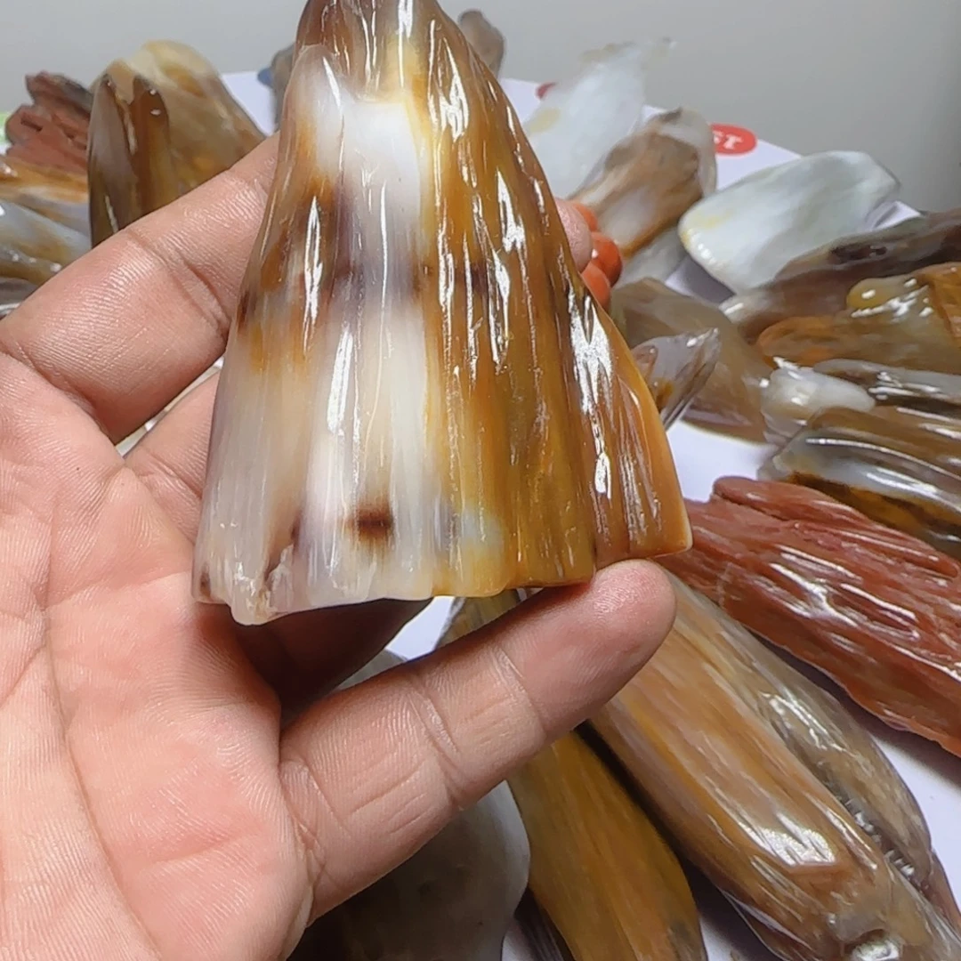 硅化玉未镶嵌手把