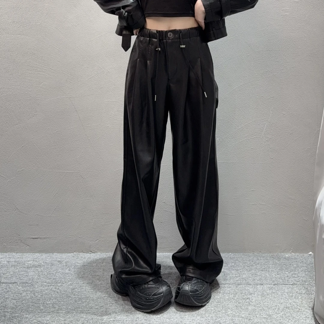 TUOGU/拓谷美式直筒休闲高街宽松垂感ins设计感长裤Q52250