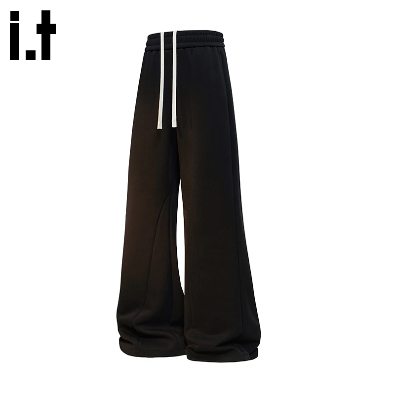 i.t:CHOCOOLATE美式直筒休闲裤男秋冬舒适百搭宽松垂感时尚运动裤