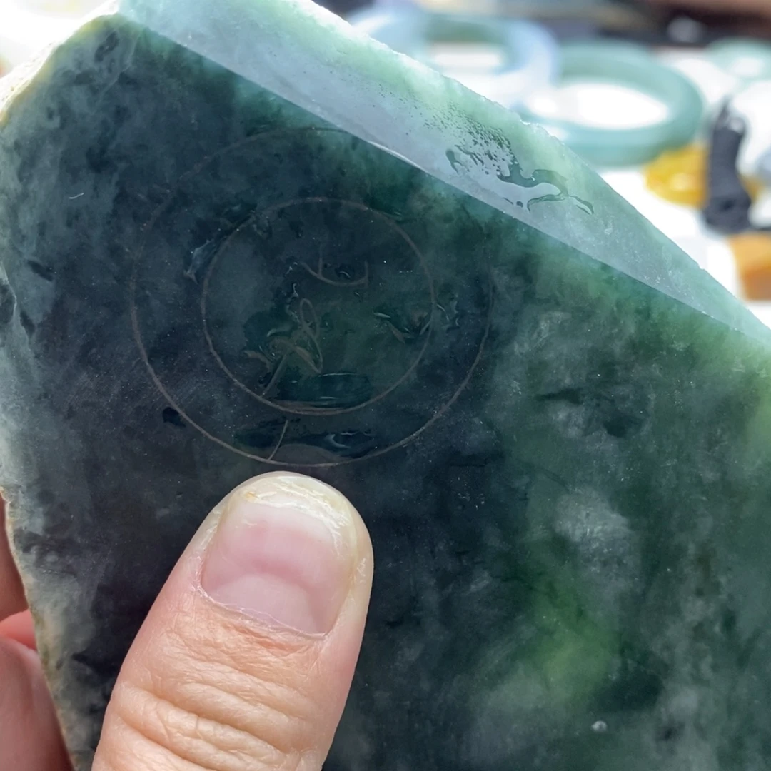 肉***家定制翡翠未镶嵌戒指