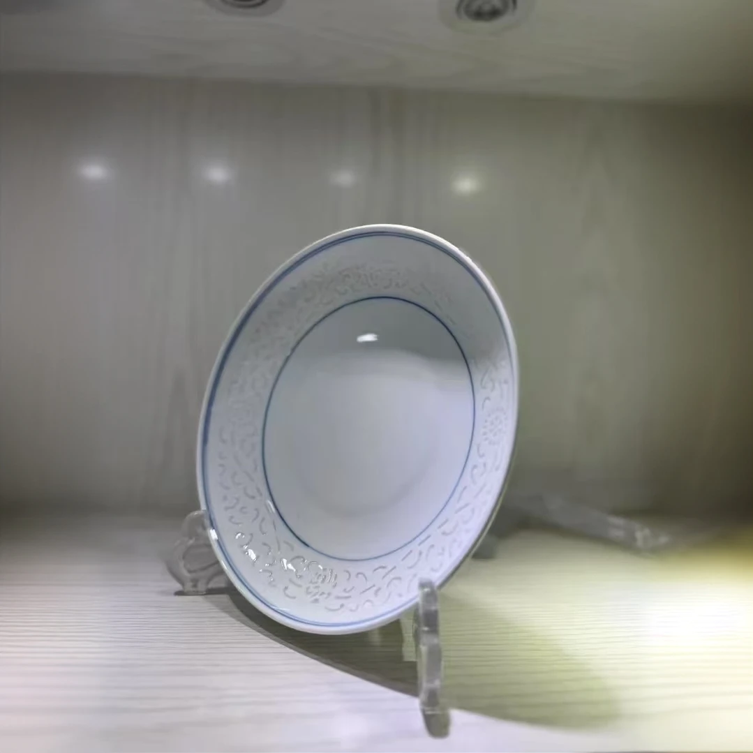 八寸雕刻双线玲珑陶瓷窝盘