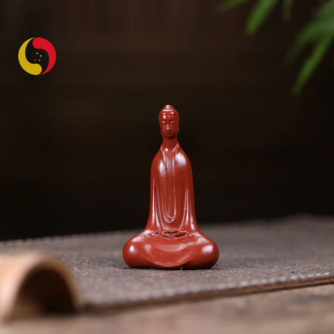 宜兴 打坐禅意茶宠 创意茶玩摆件