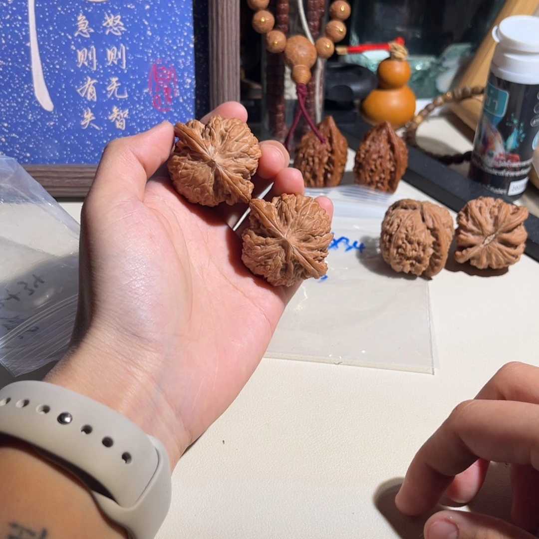 文玩核桃把件41磨盘