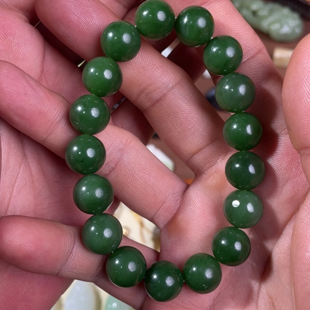 和田玉(碧玉)未镶嵌手串