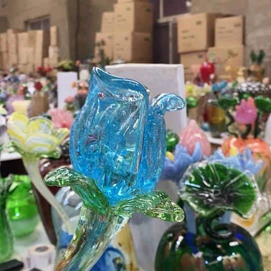 琉璃玫瑰花高45厘米