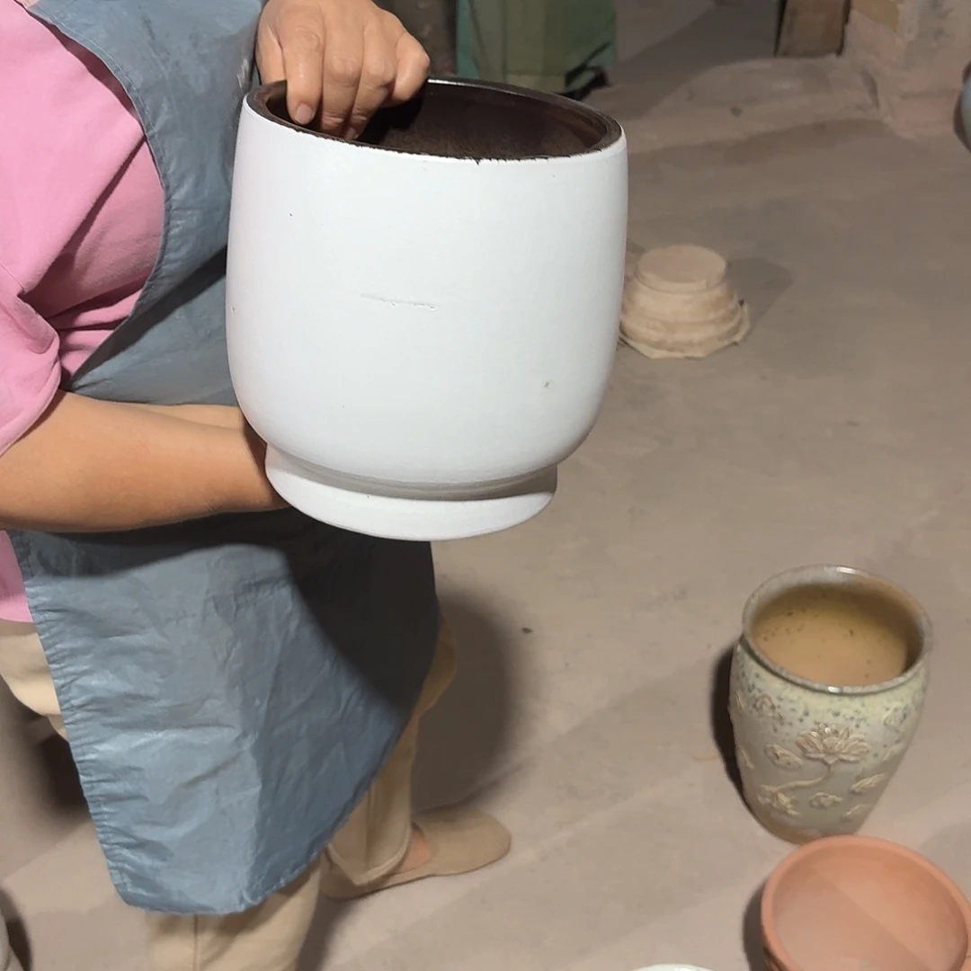紫砂花盆口20高20