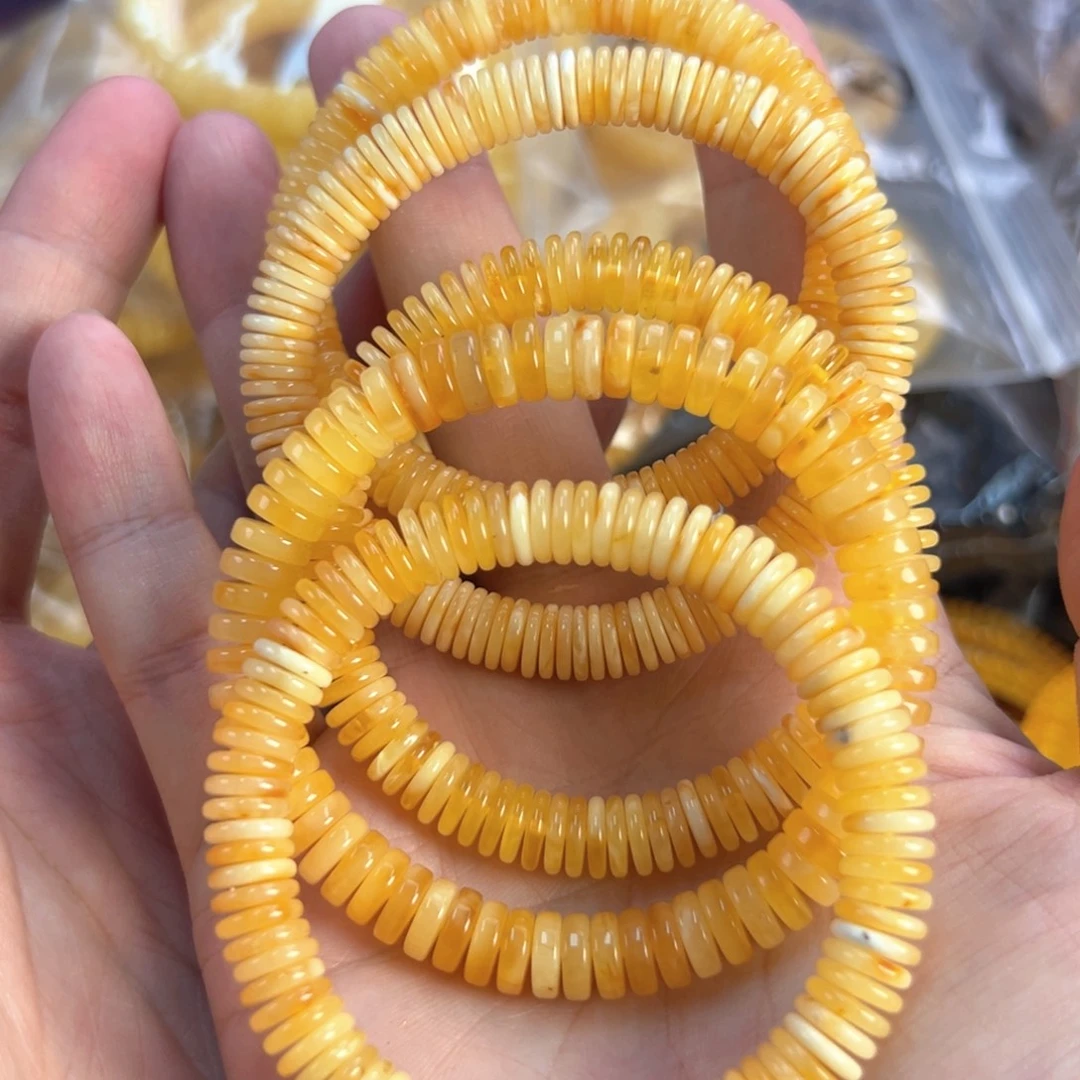 琥珀未镶嵌裸石8.2隔片手串多样发其一001