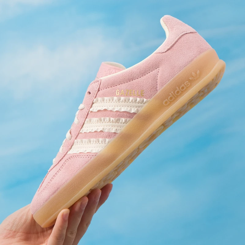 adidas阿迪达斯粉色休闲鞋女鞋2025新款复古低帮板鞋运动鞋JS1413