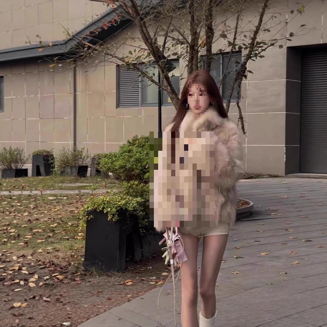 人造皮草 人造皮草美拉德环保皮草2025秋冬新款毛毛外套女加厚毛