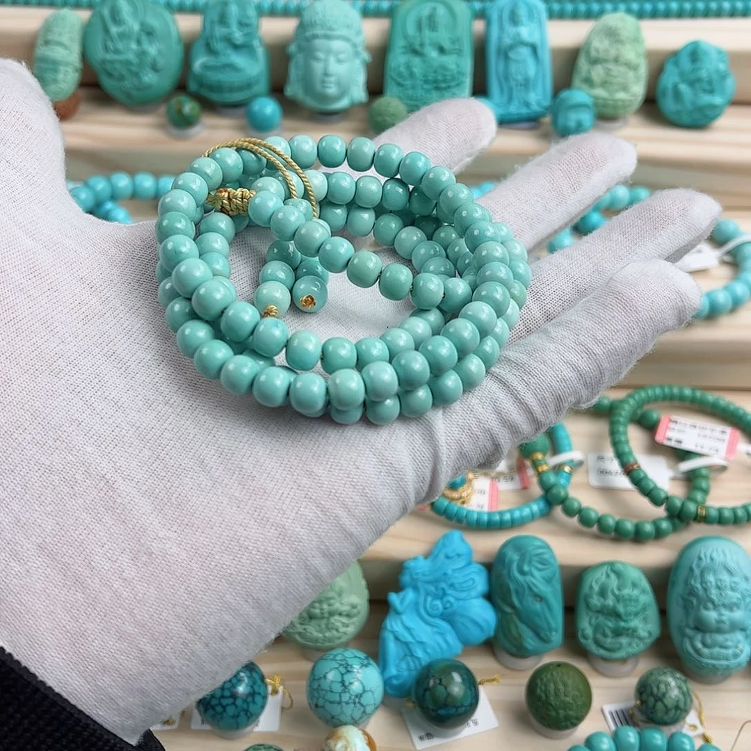 18K金镶嵌绿松石配饰