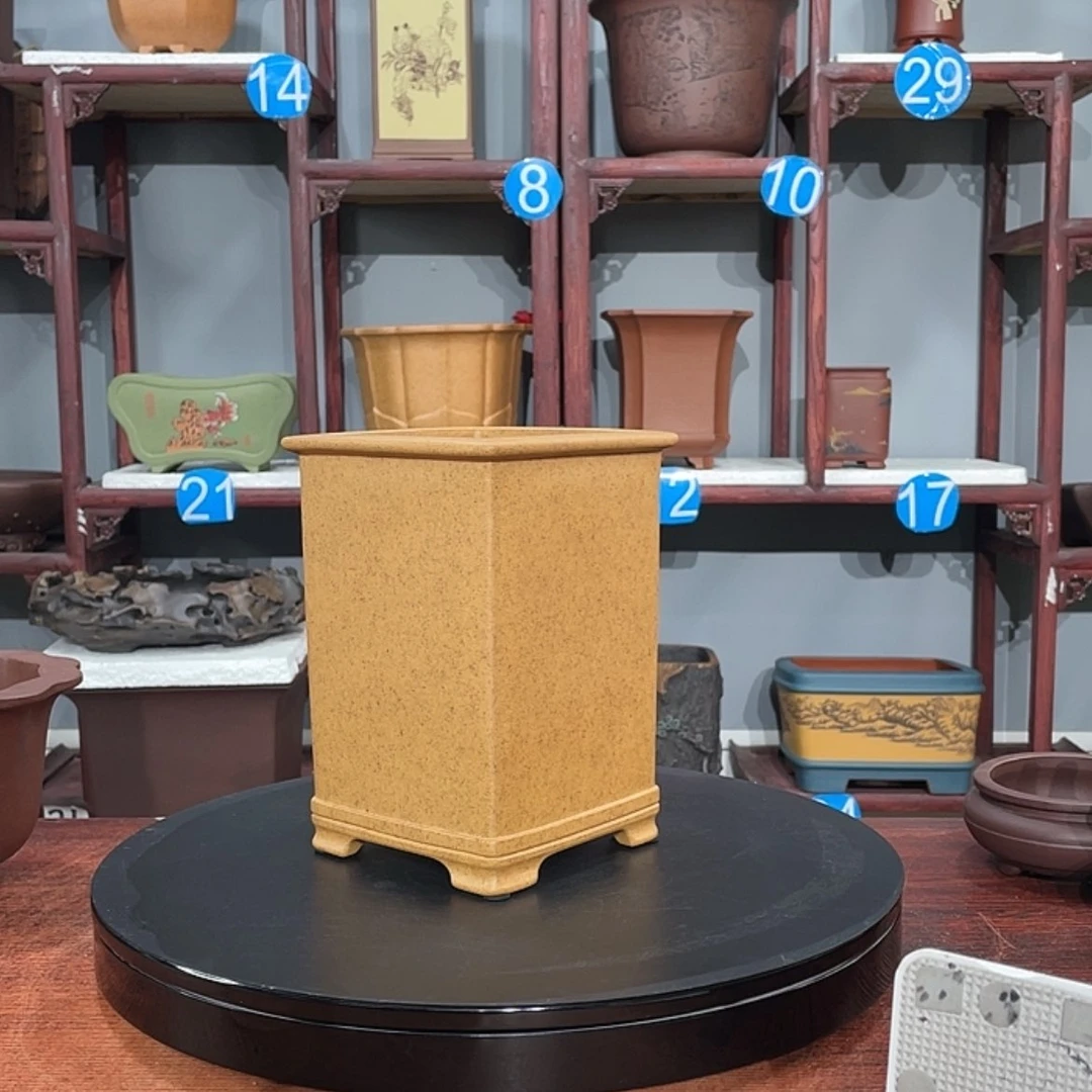 【闪购商品】紫砂花盆大*卷紫砂花盆