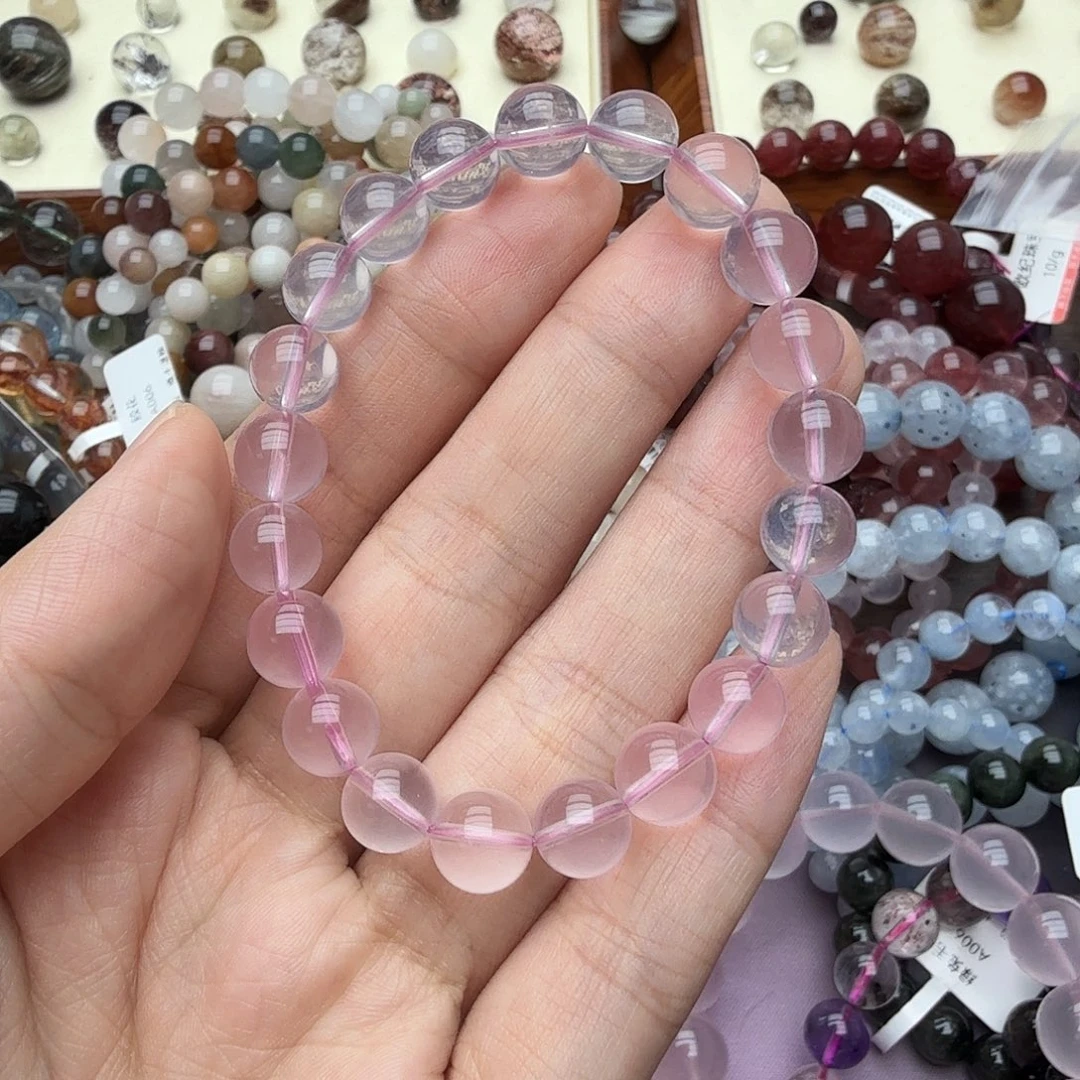 手链未镶嵌水晶冰菊粉 9mm