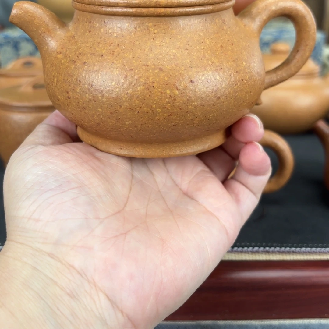 茶壶紫砂梨皮黄段潘壶230