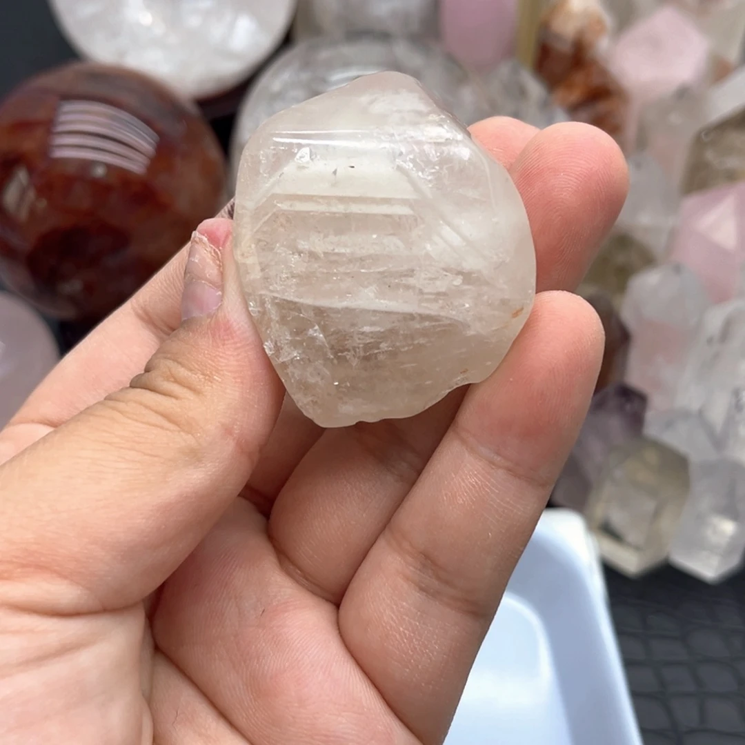 水晶珠宝半成品未镶嵌21 白幽灵原石摆件