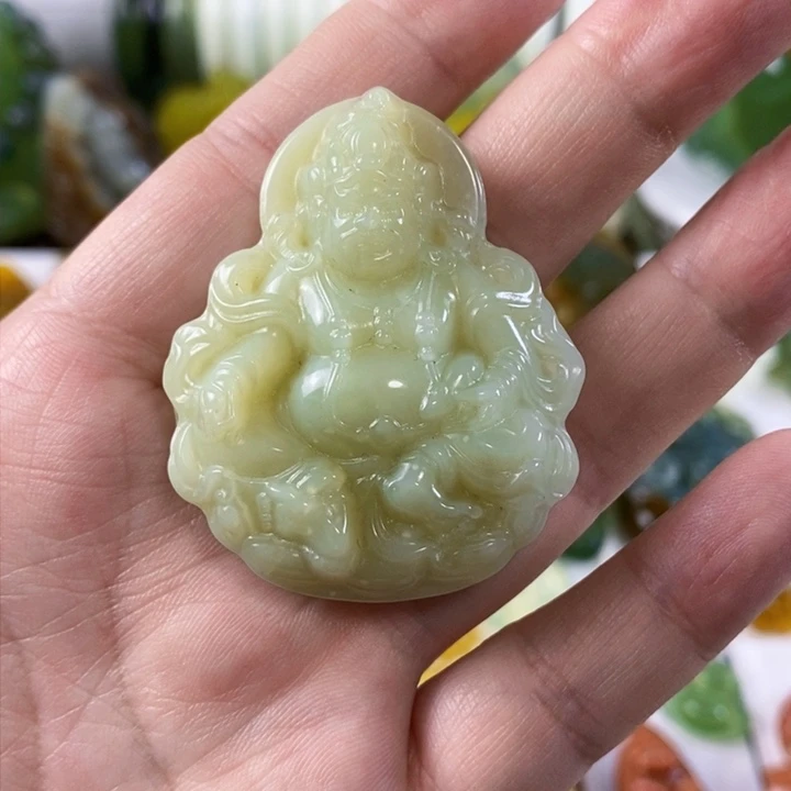 未镶嵌岫玉挂件吊坠