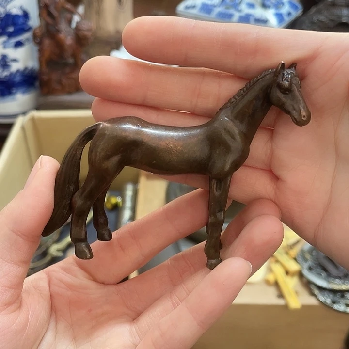 舟***隐铜中古工艺品摆件