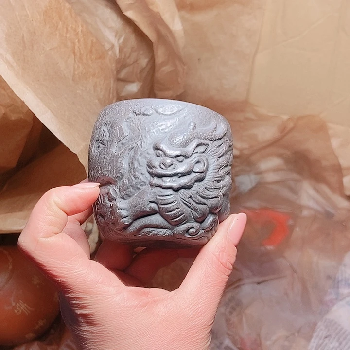 紫砂茶杯宜兴紫砂全手工制作