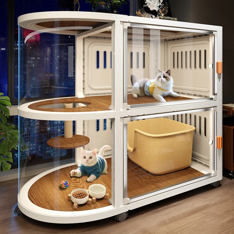 全景别墅超大自由空间家用室内猫柜猫窝厕所猫笼猫咪屋舍四季通用