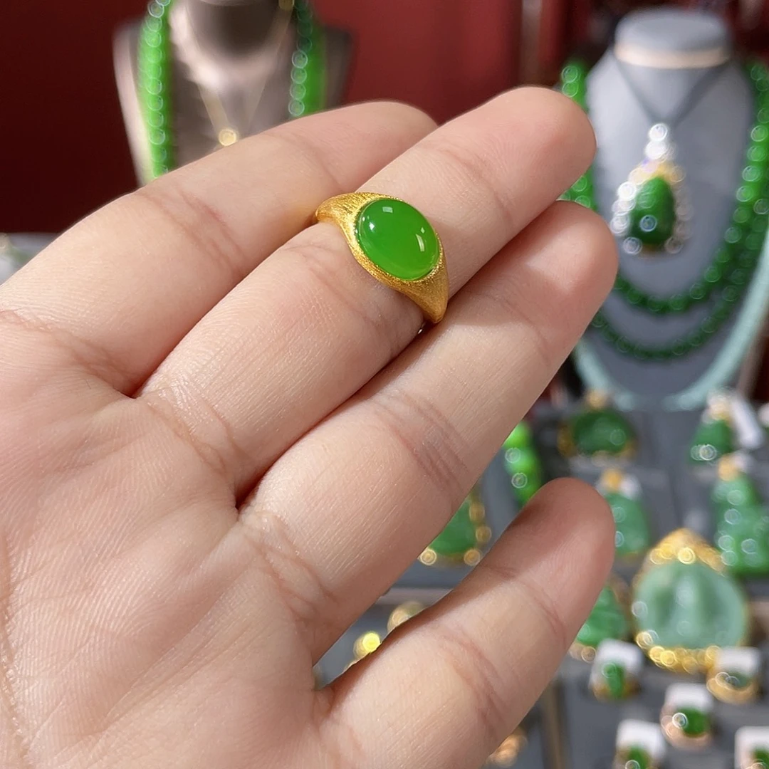 和田玉（碧玉）银S925镶嵌颈饰