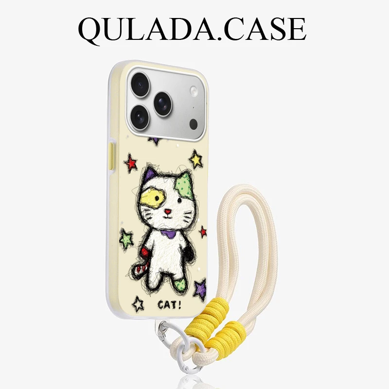 潦草小怪高级磨砂适用苹果17/16pro手机壳15苹果14二合一13/12