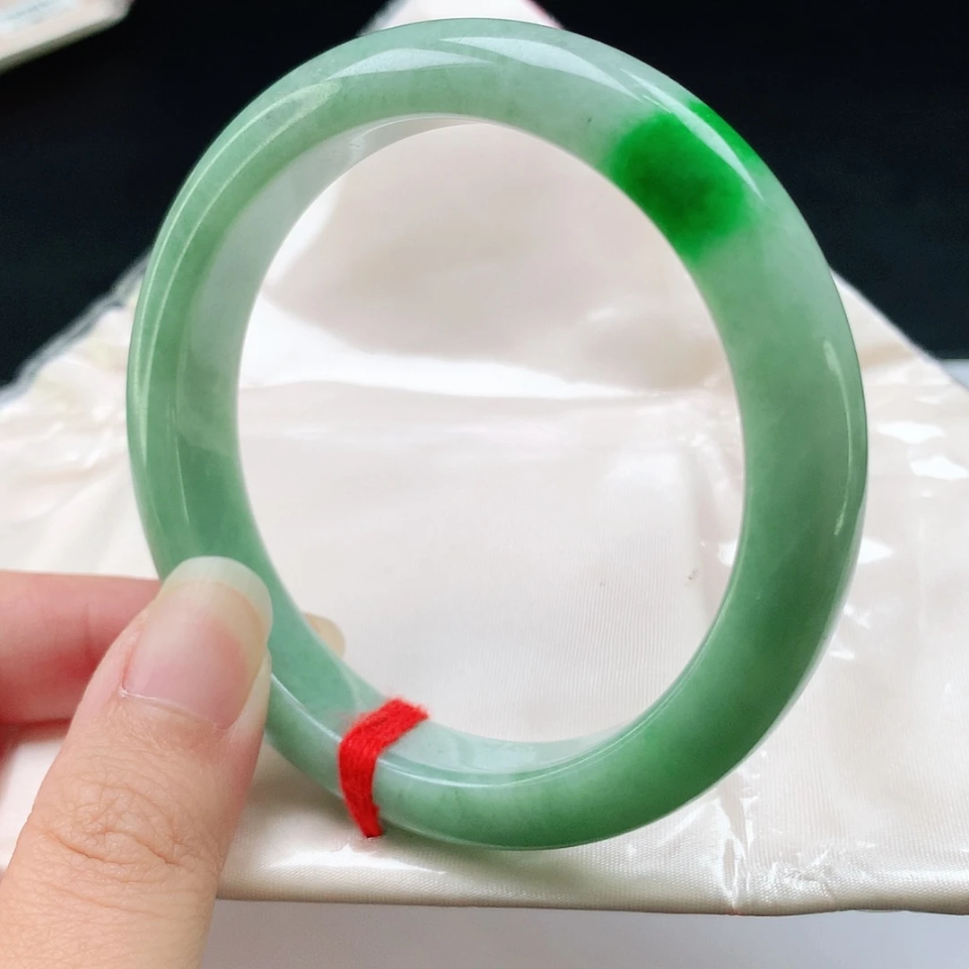 翡翠未镶嵌手镯60+圈5421