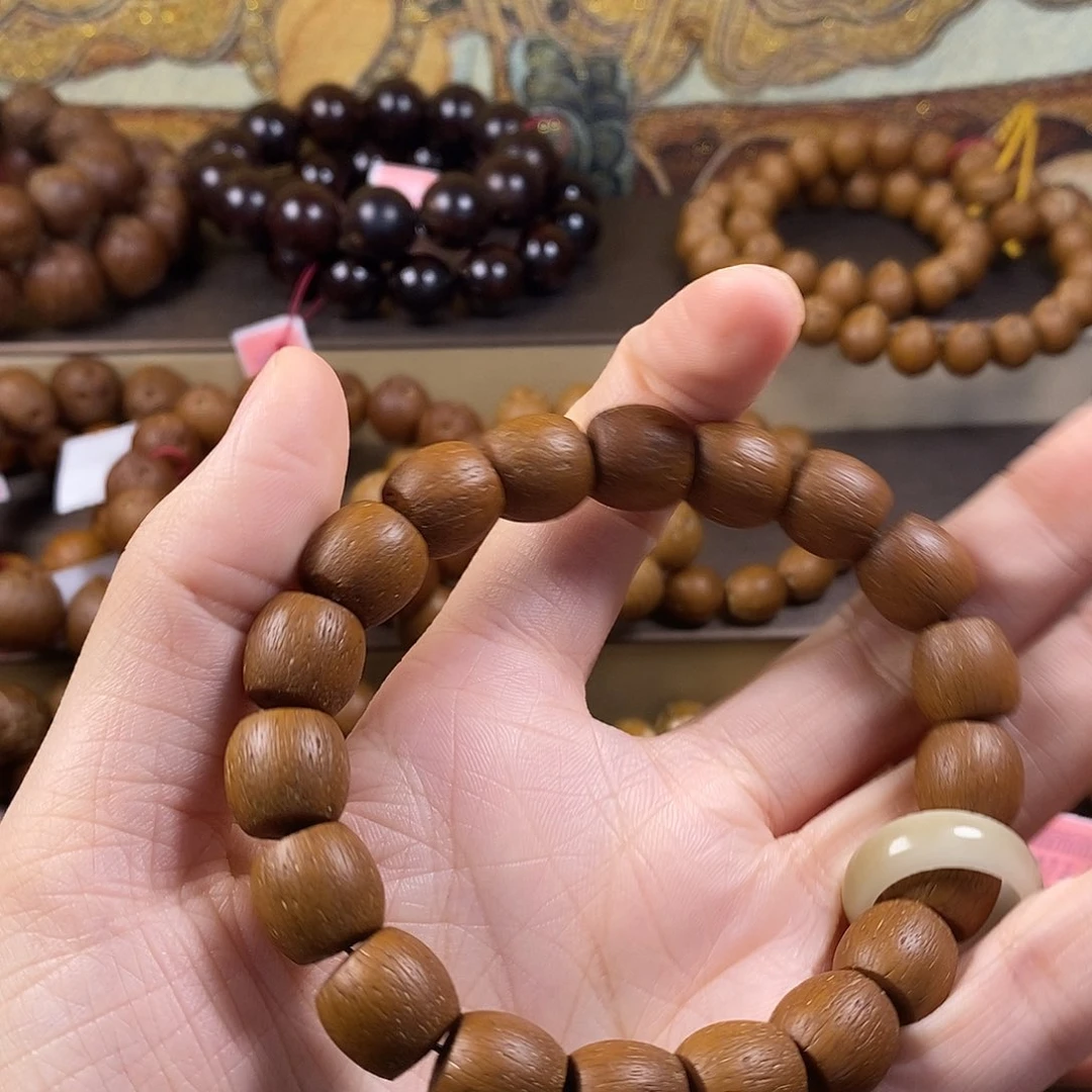 紫金鼠手串Y*?原皮桶珠黄