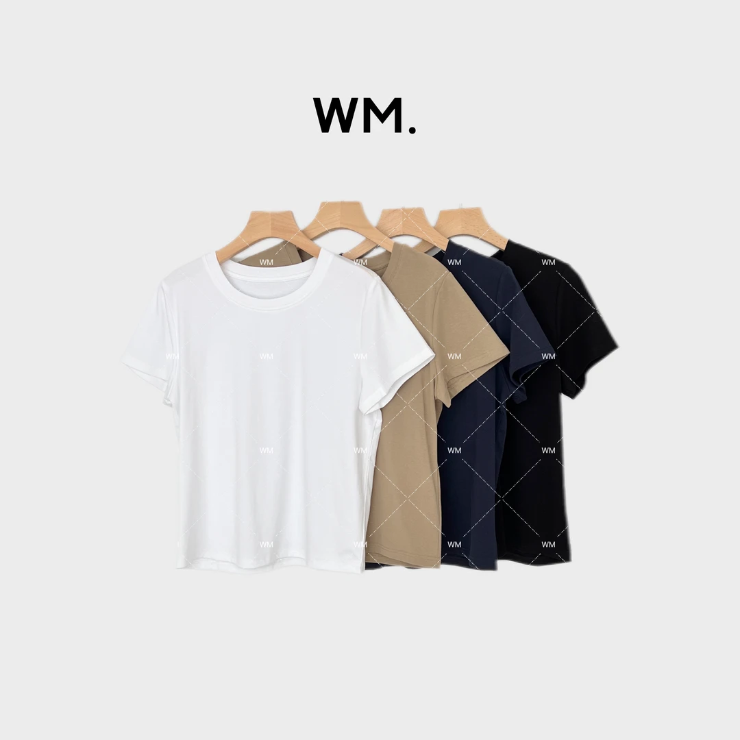 WMeng.* 简约四色T *极简显瘦正肩常规版型 TJS-T-25070501