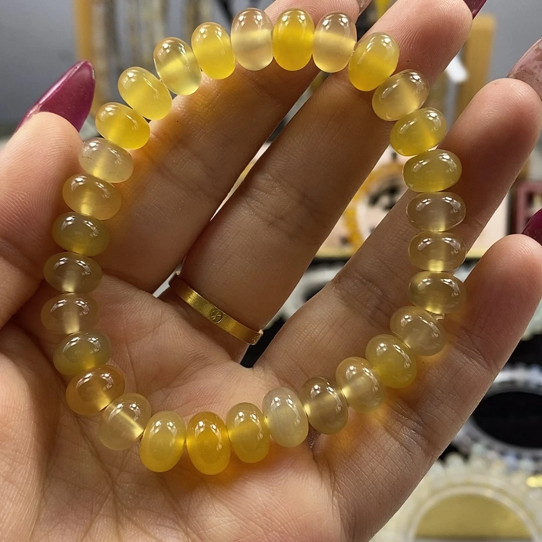 玛瑙/玉髓未镶嵌手串4算盘珠