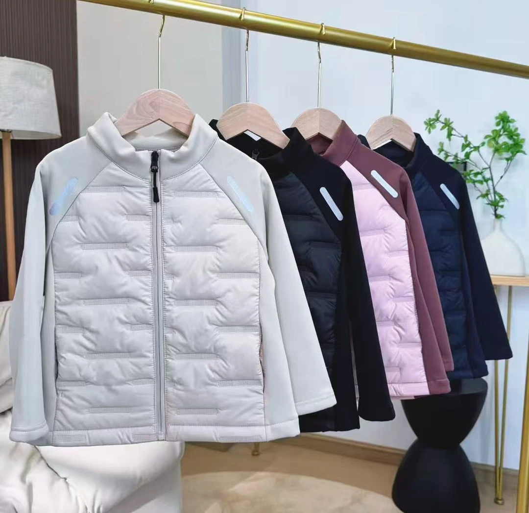 W反季棉服童装2025新款高弹力秋冬季运动防风拉链户外棉服