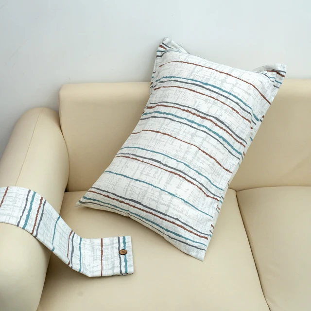 【M.LANG】纽扣枕套一对装 墨韵