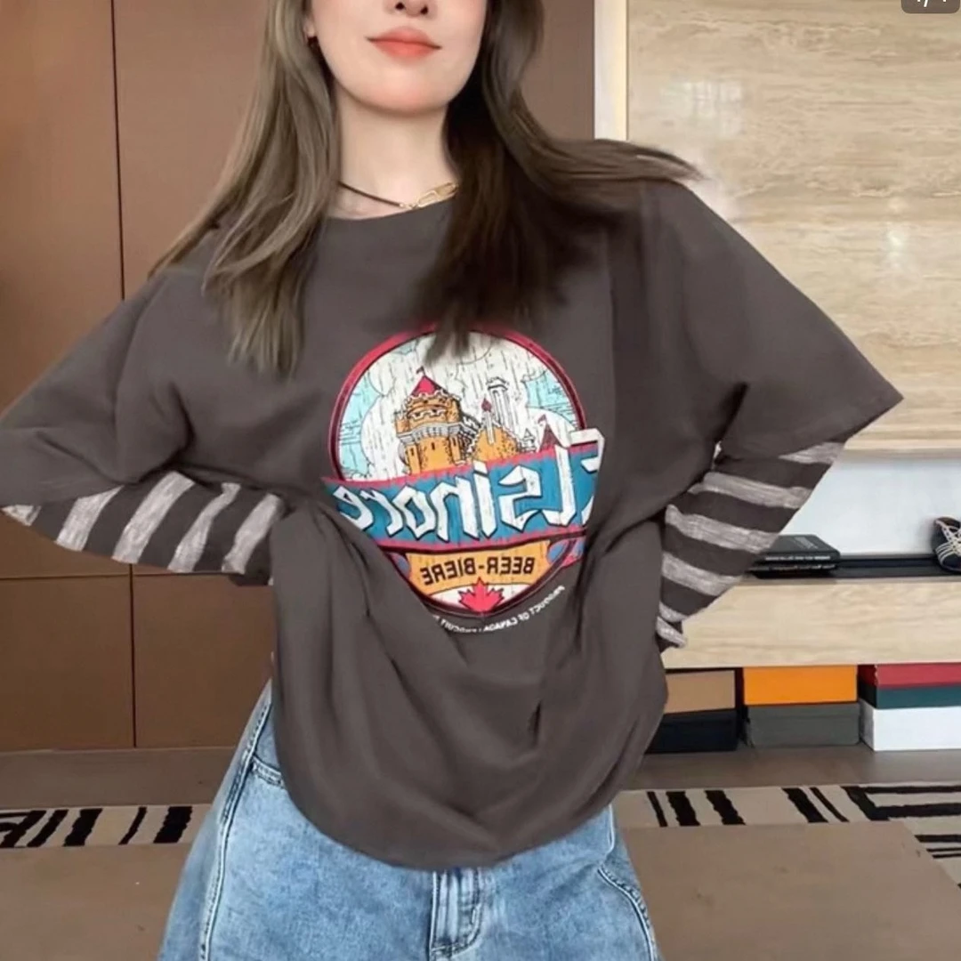 欧货重工城堡假两件拼接卫衣（卡码拍小 衣长71左右）